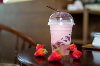 Close-up of drink on table