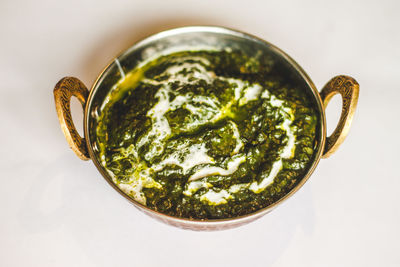 Close-up of drink on white background