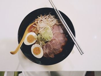 Close-up of served food