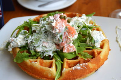 Close-up of served food