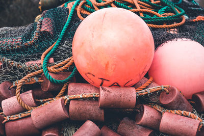 Close-up of fishing net