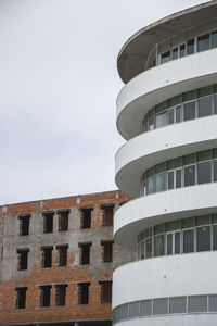 Low angle view of building against clear sky