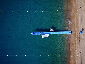 Aerial view of jetty on sea