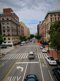 View of city street