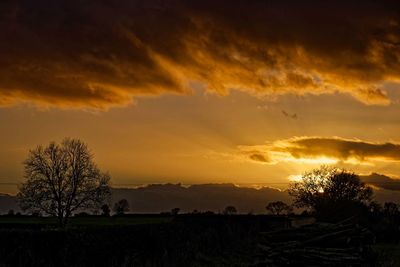 Scenic view of sunset sky during sunrise