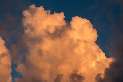 Low angle view of sky at sunset