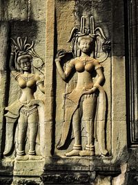 Close-up of statue in temple