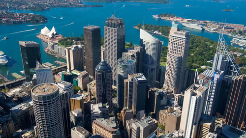 Aerial view of cityscape,new york,usa