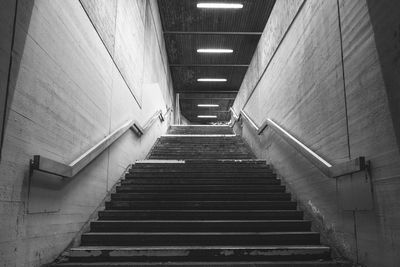 Low angle view of staircase in building