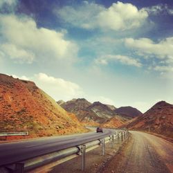 Country road passing through mountains