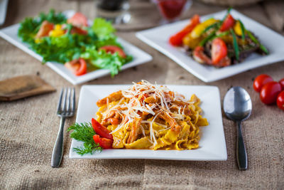 Close-up of food in plate