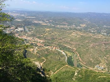 High angle view of landscape