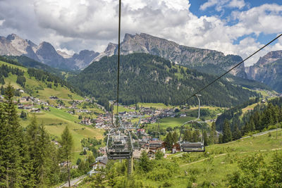 Scenic view of landscape and mountains against sky