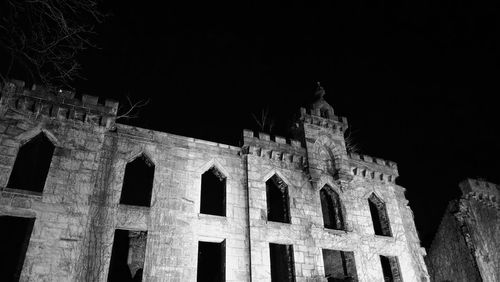 Low angle view of historical building against clear sky