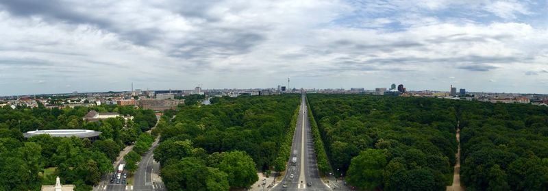 Road against cloudy sky