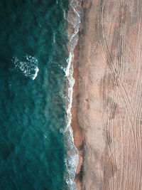 High angle view of beach