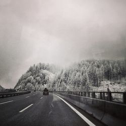 Road passing through mountains