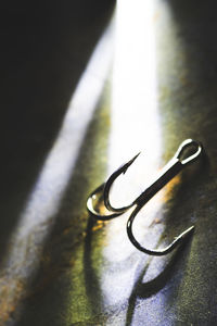 High angle view of eyeglasses on table