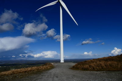 Wind turbines on landscape