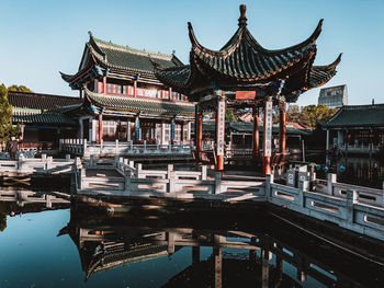 View of temple building against sky