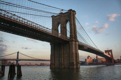 Low angle view of brooklyn bridge