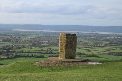 View of landscape against cloudy sky