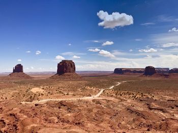 Scenic view of desert against sky