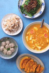 Close-up of food in bowl on table