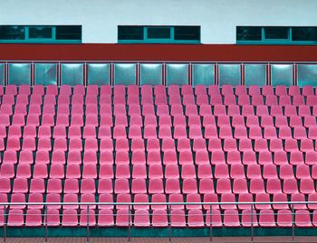 View of building through window