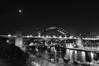 Illuminated city at night
