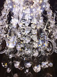 Low angle view of chandelier