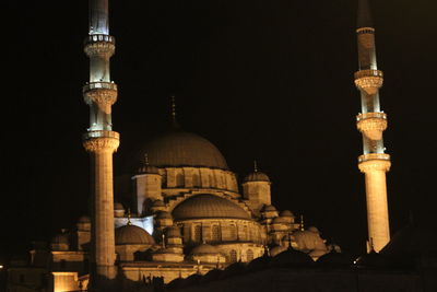 View of historic building against sky at night
