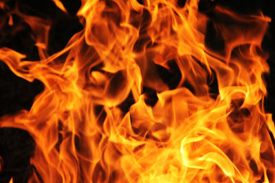 Close-up of bonfire