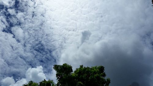 Low angle view of cloudy sky