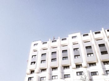 Low angle view of building against clear sky