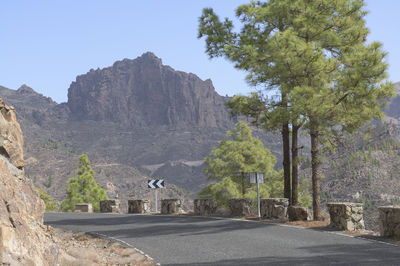 Road passing through a mountain