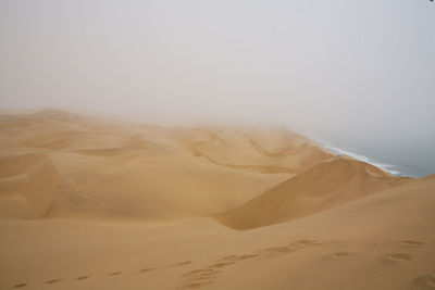 Scenic view of sand dunes at desert