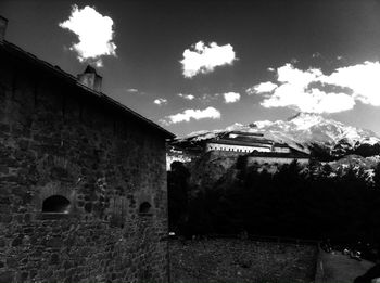 Built structures against the sky