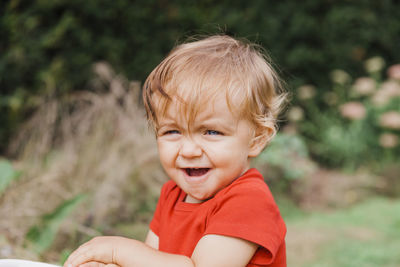 Portrait of smiling boy