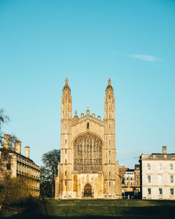 Historic building against blue sky