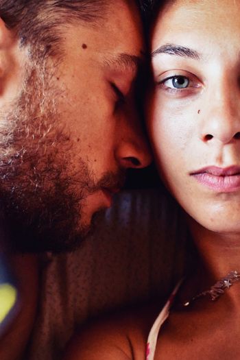 PORTRAIT OF COUPLE WITH HANDS