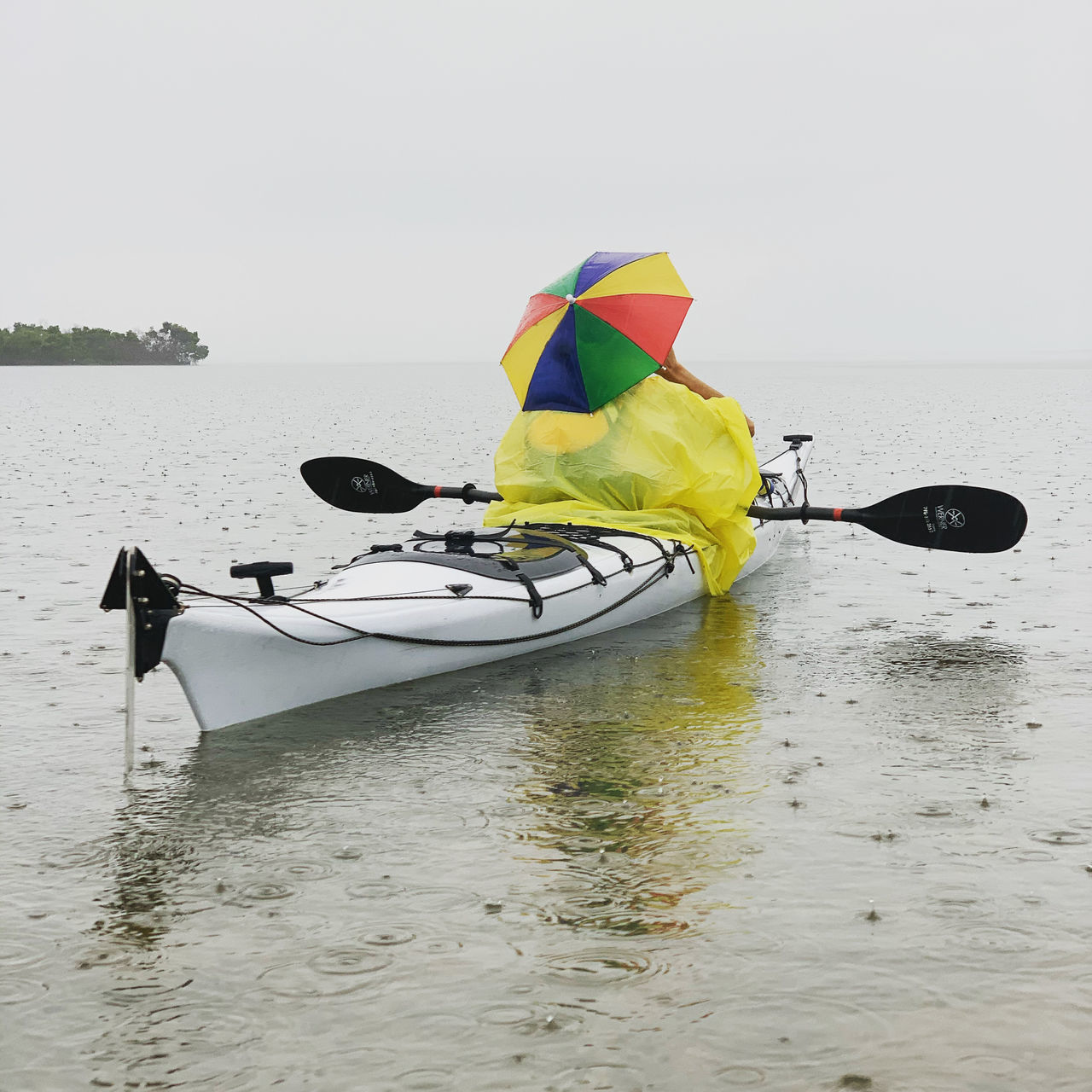 MAN ON BOAT AGAINST SKY