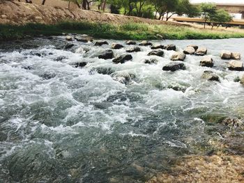 River flowing through rocks