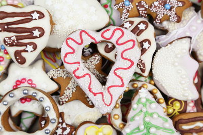 Close-up of cookies on table