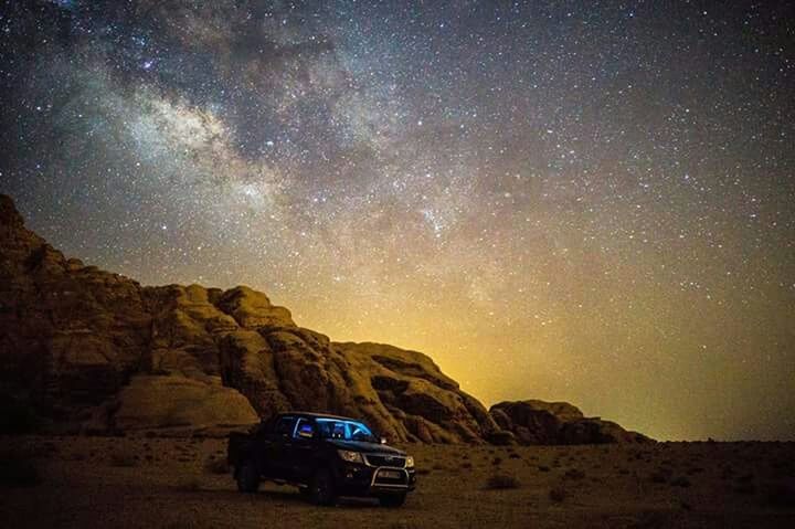 SCENIC VIEW OF MOUNTAINS AT NIGHT