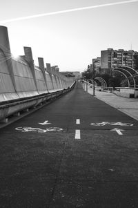 Surface level of empty road