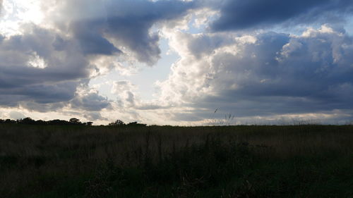 Panoramic shot of land against sky