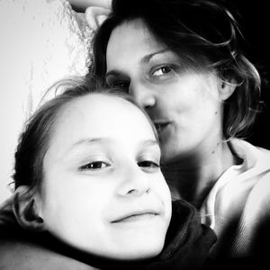 Portrait of mother and daughter