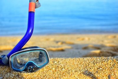 Close-up of blue water on beach