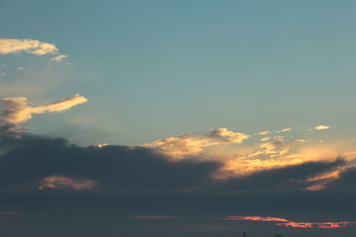 Low angle view of cloudy sky